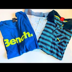 Men’s Tops Bench Guess Puma Size L Blue